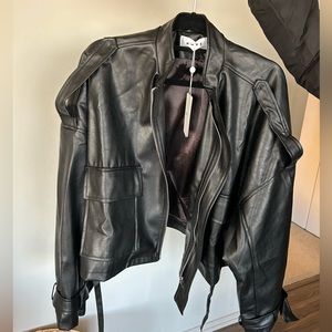 Ruve Black Cliva Leather Jacket BRAND NEW (tags still on)